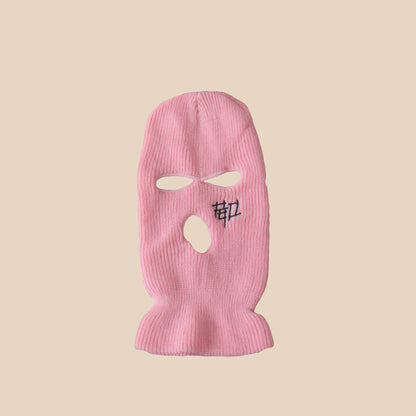 Pink Ski Mask With Logo